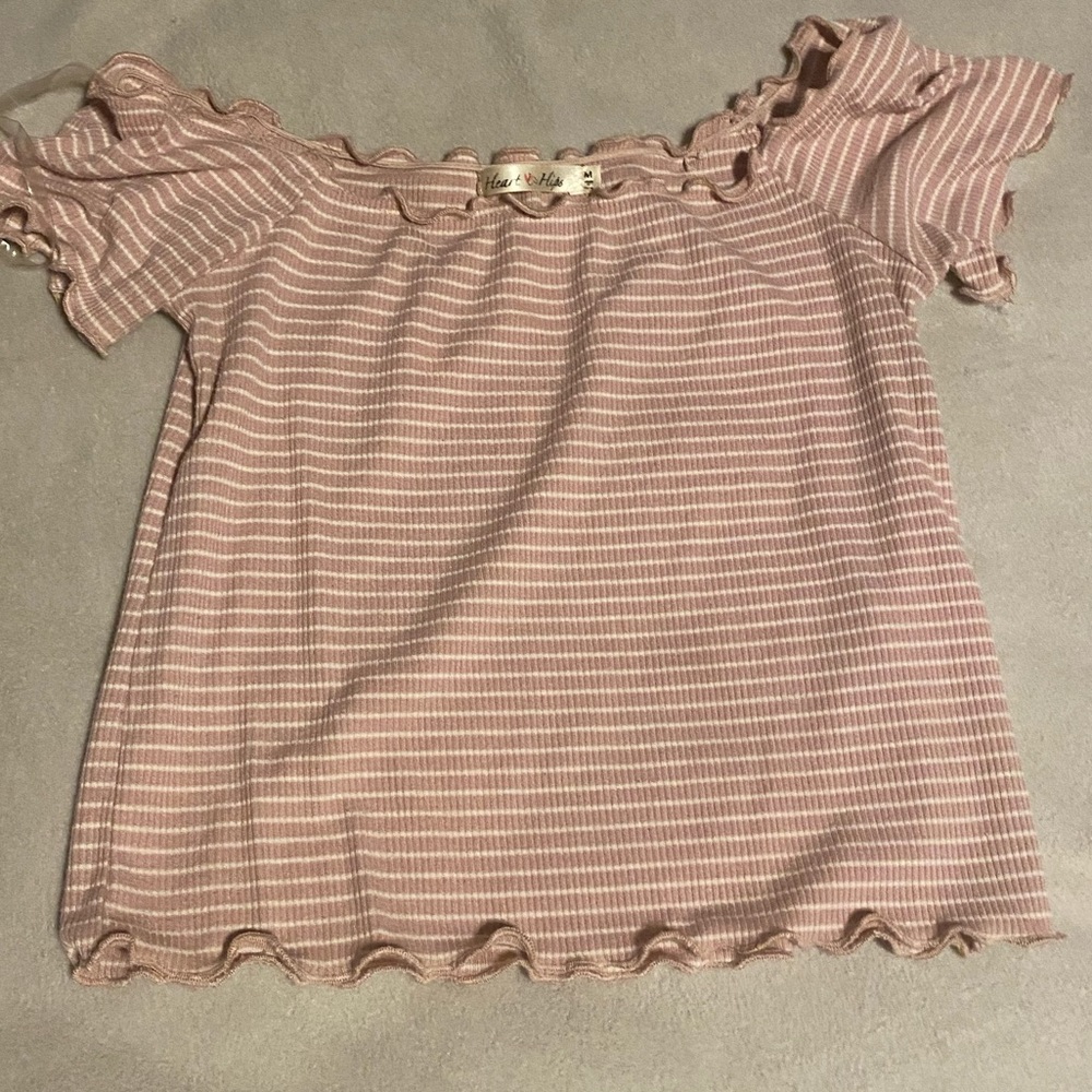 Pink off the shoulder top